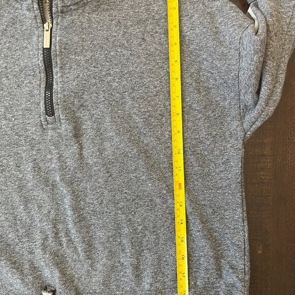 Calvin Klein Gray Quarter Zip Cropped Pullover Sweatshirt Size L - Picture 5 of 6